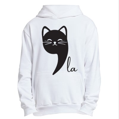 Funny Cat Comma La Kamala Harris For President 2024 Election Urban Pullover Hoodie