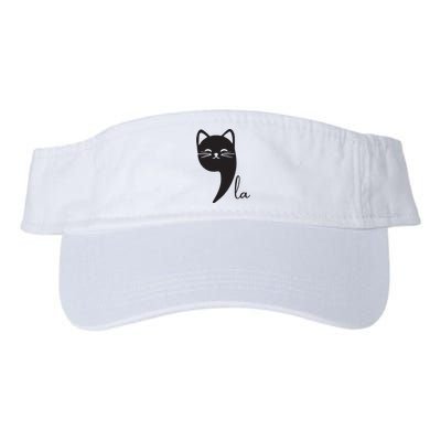 Funny Cat Comma La Kamala Harris For President 2024 Election Valucap Bio-Washed Visor