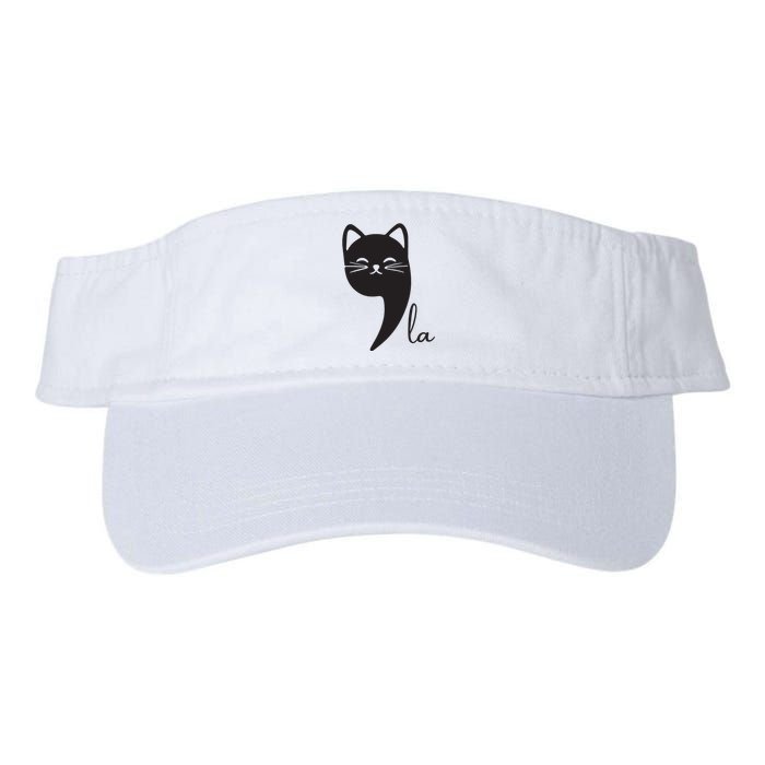 Funny Cat Comma La Kamala Harris For President 2024 Election Valucap Bio-Washed Visor