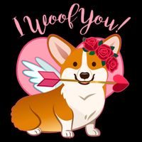 Funny Cute Corgi Valentine I Woof You City Backpack