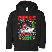 Family Christmas Cruise 2024 Santa Hat Lights Matching Toddler Hoodie