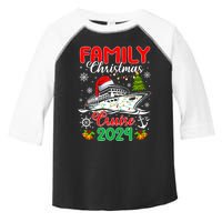 Family Christmas Cruise 2024 Santa Hat Lights Matching Toddler Fine Jersey T-Shirt