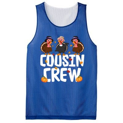 Funny Cousin Crew Turkey Thanksgiving Outfit Gift Mesh Reversible Basketball Jersey Tank