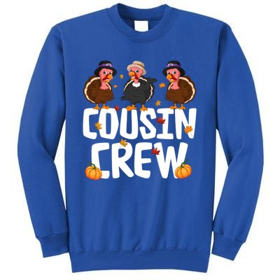 Funny Cousin Crew Turkey Thanksgiving Outfit Gift Tall Sweatshirt