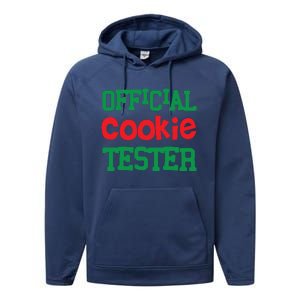 Funny Christmas Cookie Tester Performance Fleece Hoodie