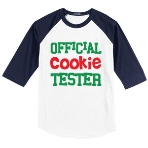 Funny Christmas Cookie Tester Baseball Sleeve Shirt