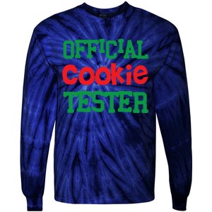 Funny Christmas Cookie Tester Tie-Dye Long Sleeve Shirt