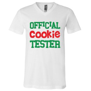 Funny Christmas Cookie Tester V-Neck T-Shirt