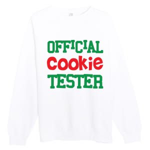 Funny Christmas Cookie Tester Premium Crewneck Sweatshirt