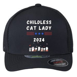 Funny Childless Crazy Cat Lady 2024 Crazy Cat Lady Funny Flexfit Unipanel Trucker Cap