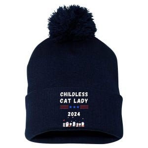 Funny Childless Crazy Cat Lady 2024 Crazy Cat Lady Funny Pom Pom 12in Knit Beanie