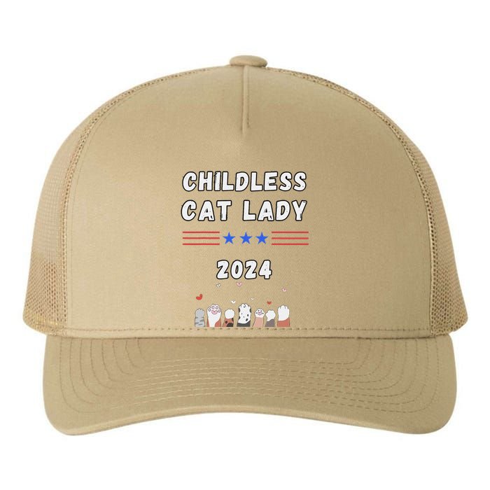 Funny Childless Crazy Cat Lady 2024 Crazy Cat Lady Funny Yupoong Adult 5-Panel Trucker Hat