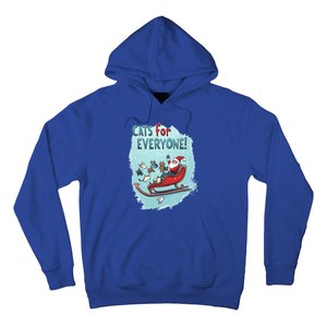 Funny Christmas Cats For Everybody Xmas Cat Santa Gift Hoodie