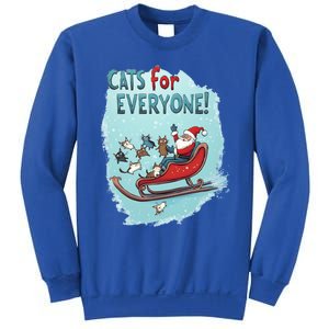 Funny Christmas Cats For Everybody Xmas Cat Santa Gift Sweatshirt