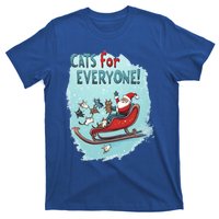 Funny Christmas Cats For Everybody Xmas Cat Santa Gift T-Shirt