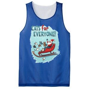 Funny Christmas Cats For Everybody Xmas Cat Santa Gift Mesh Reversible Basketball Jersey Tank