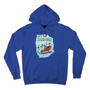 Funny Christmas Cats For Everybody Xmas Cat Santa Gift Tall Hoodie