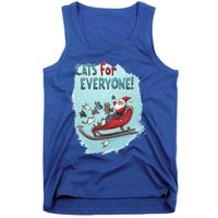 Funny Christmas Cats For Everybody Xmas Cat Santa Gift Tank Top