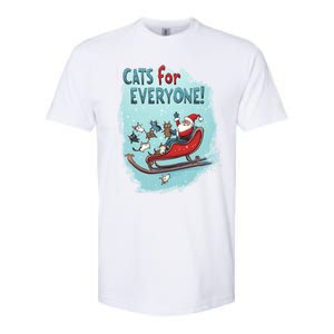 Funny Christmas Cats For Everybody Xmas Cat Santa Gift Softstyle CVC T-Shirt