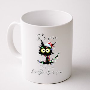 Funny Cat Christmas Its Fine Im Fine Everything Is Fine Coffee Mug