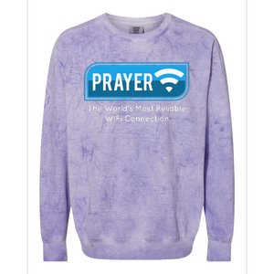 Funny Christian Catholic Gift Prayer Faith Pastor Colorblast Crewneck Sweatshirt