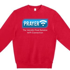 Funny Christian Catholic Gift Prayer Faith Pastor Premium Crewneck Sweatshirt