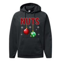 Funny Christmas Couples Chest Nuts Performance Fleece Hoodie