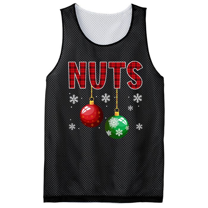 Funny Christmas Couples Chest Nuts Mesh Reversible Basketball Jersey Tank