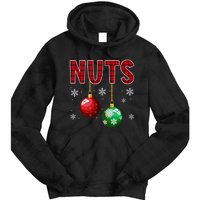 Funny Christmas Couples Chest Nuts Tie Dye Hoodie