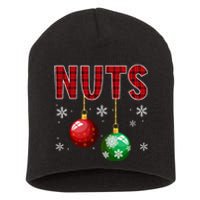 Funny Christmas Couples Chest Nuts Short Acrylic Beanie