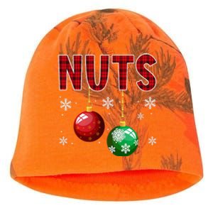 Funny Christmas Couples Chest Nuts Kati - Camo Knit Beanie