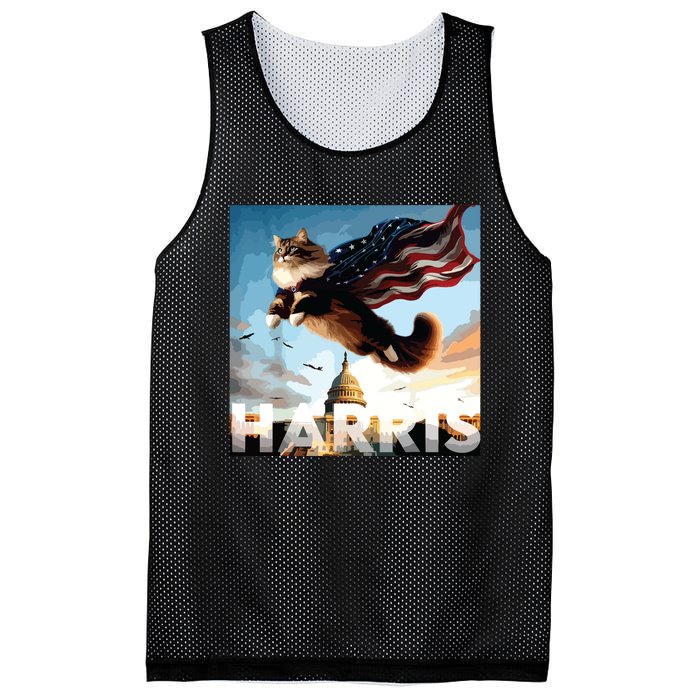 Funny Childless Cat Ladies For Harris 2024 Mesh Reversible Basketball Jersey Tank