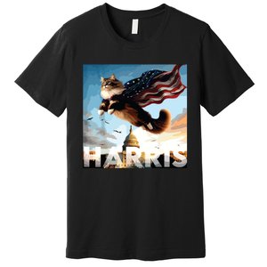 Funny Childless Cat Ladies For Harris 2024 Premium T-Shirt