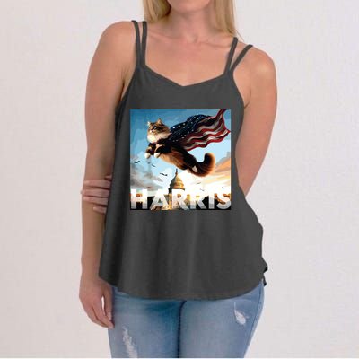 Funny Childless Cat Ladies For Harris 2024 Women's Strappy Tank