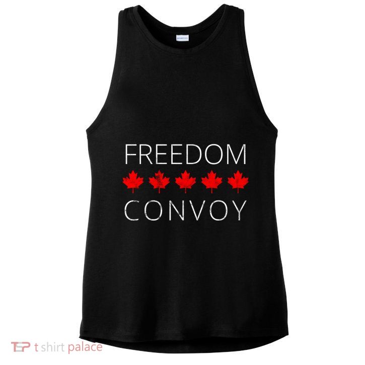 Freedom Convoy Canadian Trucker Ladies PosiCharge Tri-Blend Wicking Tank