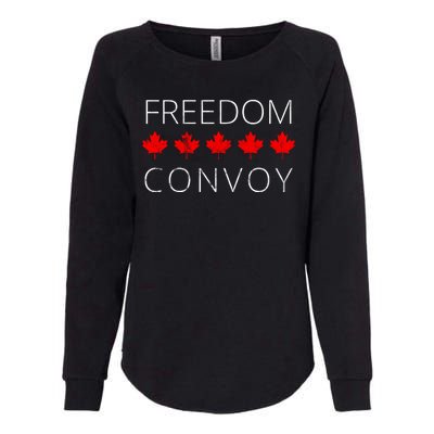 Freedom Convoy Canadian Trucker Womens California Wash Sweatshirt