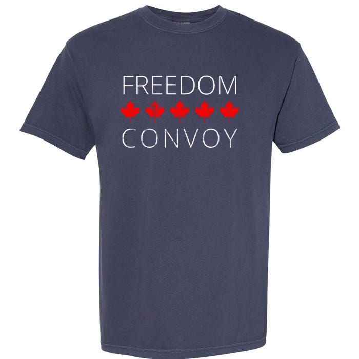 Freedom Convoy Canadian Trucker Garment-Dyed Heavyweight T-Shirt