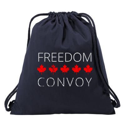 Freedom Convoy Canadian Trucker Drawstring Bag