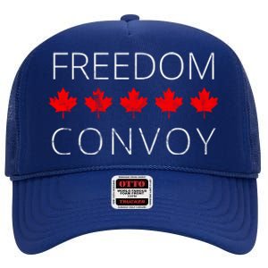 Freedom Convoy Canadian Trucker High Crown Mesh Back Trucker Hat