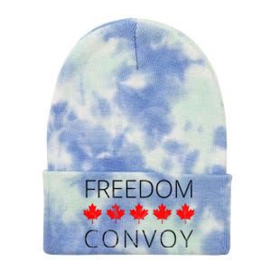 Freedom Convoy Canadian Trucker Tie Dye 12in Knit Beanie