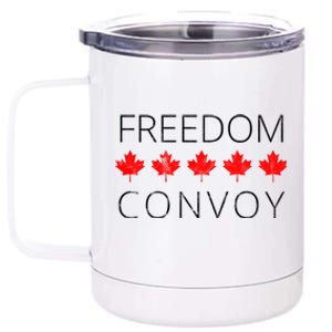 Freedom Convoy Canadian Trucker 12 oz Stainless Steel Tumbler Cup