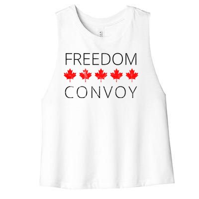 Freedom Convoy Canadian Trucker Women's Racerback Cropped Tank