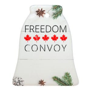 Freedom Convoy Canadian Trucker Ceramic Bell Ornament