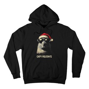 Funny Christmas Capy Holidays Ns Xmas Capybara Hoodie