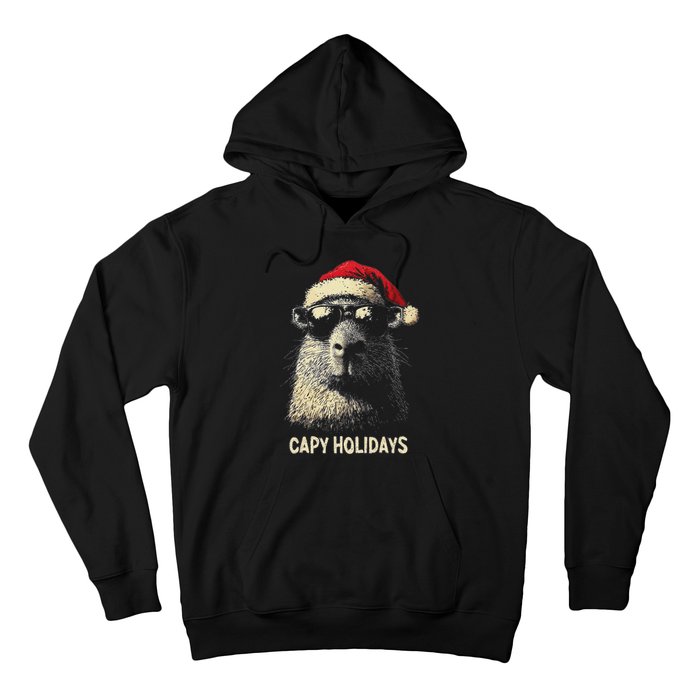 Funny Christmas Capy Holidays Ns Xmas Capybara Hoodie