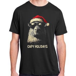 Funny Christmas Capy Holidays Ns Xmas Capybara Adult ChromaSoft Performance T-Shirt