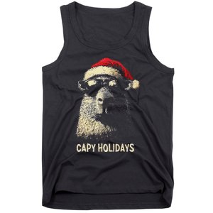 Funny Christmas Capy Holidays Ns Xmas Capybara Tank Top