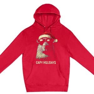 Funny Christmas Capy Holidays Ns Xmas Capybara Premium Pullover Hoodie