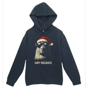 Funny Christmas Capy Holidays Ns Xmas Capybara Urban Pullover Hoodie