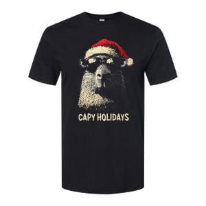 Funny Christmas Capy Holidays Ns Xmas Capybara Softstyle CVC T-Shirt